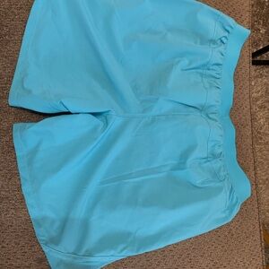 Men Under Armour Blue Athletic Swim Shorts Lightweight Elastic Waist